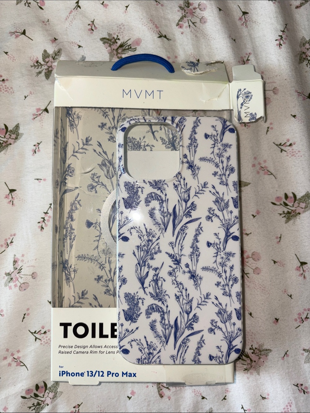 MVMT Blue & White Floral iPhone 13/12 Pro Max Case